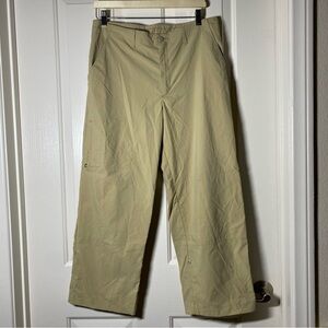 Patagonia Continental Hiking Outdoors Wide Leg Pants Size 14 Tan Beige Active
